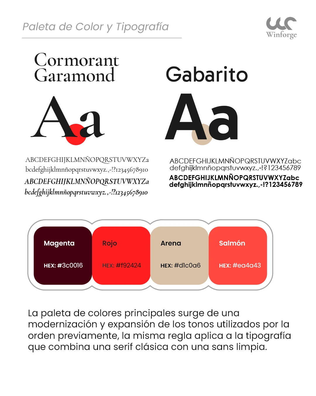 Paleta de color y tipografía de Escuelas Pías de Argentina