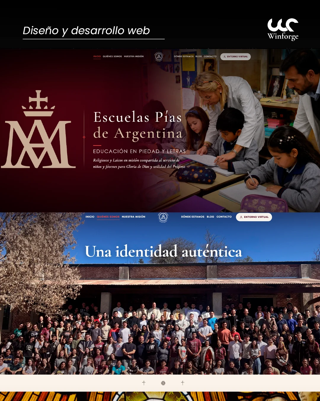 Diseño y desarrollo web de Escuelas Pías de Argentina