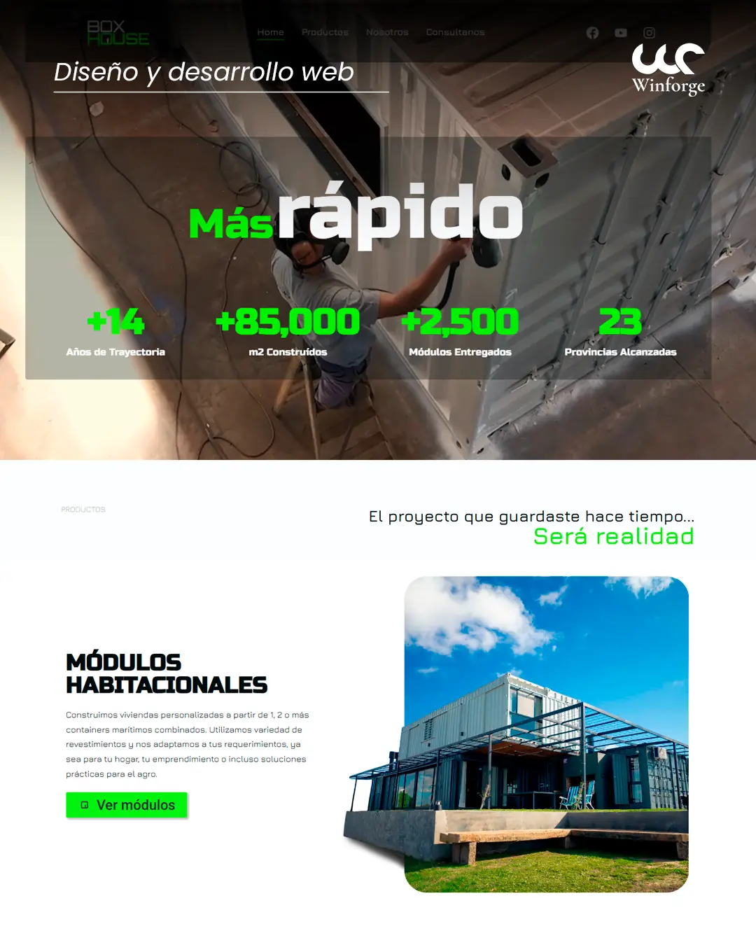 Web para Box House (visitar el sitio)